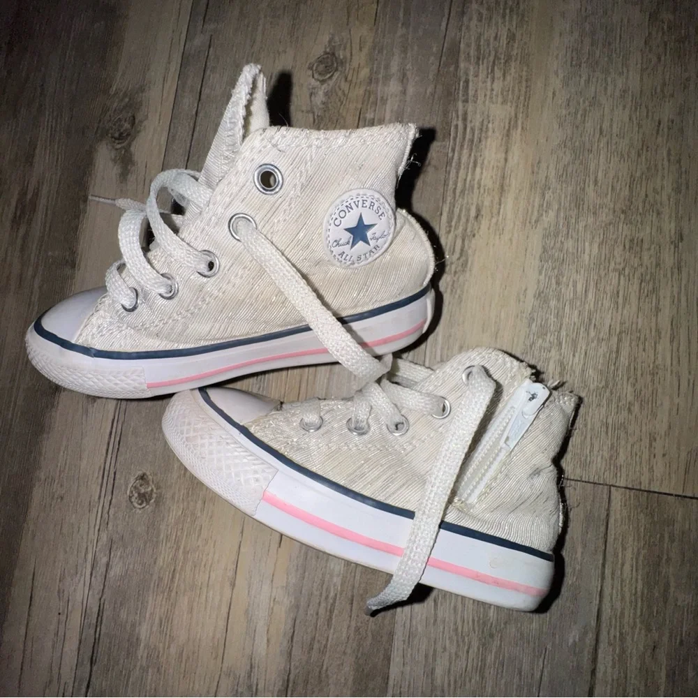 Converse Kids Cream High-Top Sneakers
